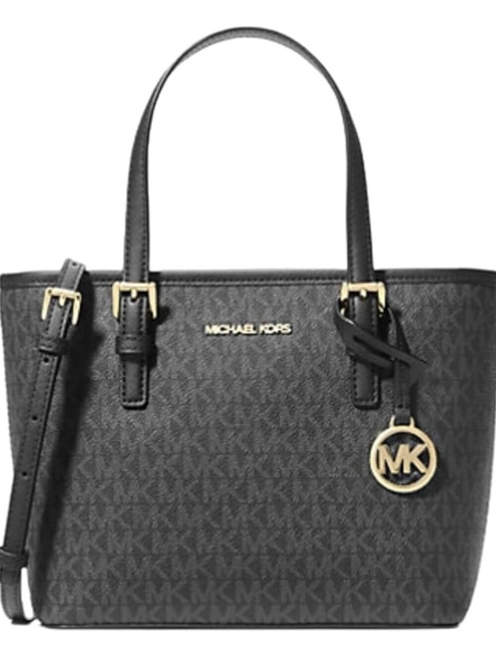 Michael Michael Kors Carry All Jet Set Travel Logo Top-Zip Tote